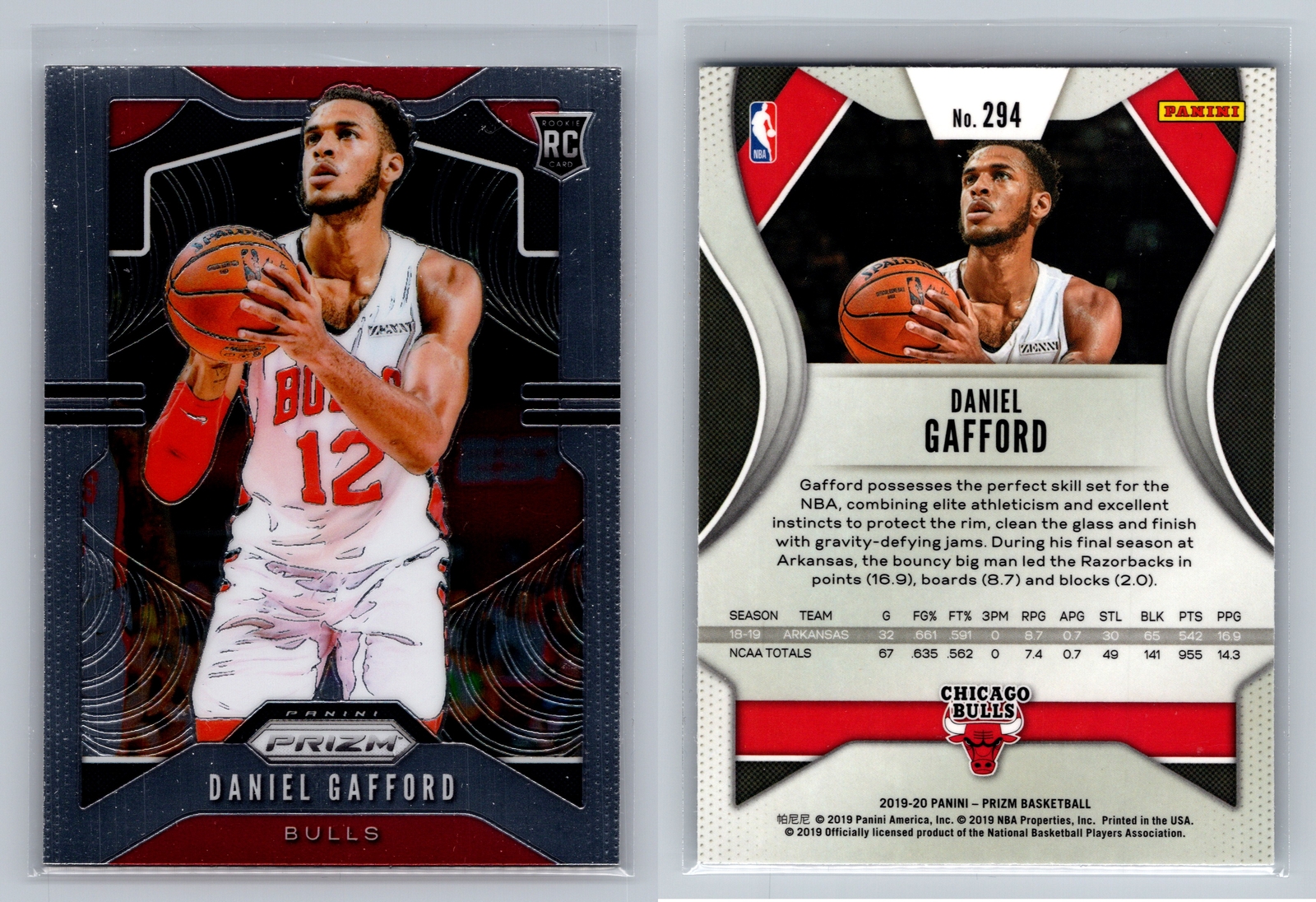 2019-20 Panini Prizm #294 Daniel Gafford