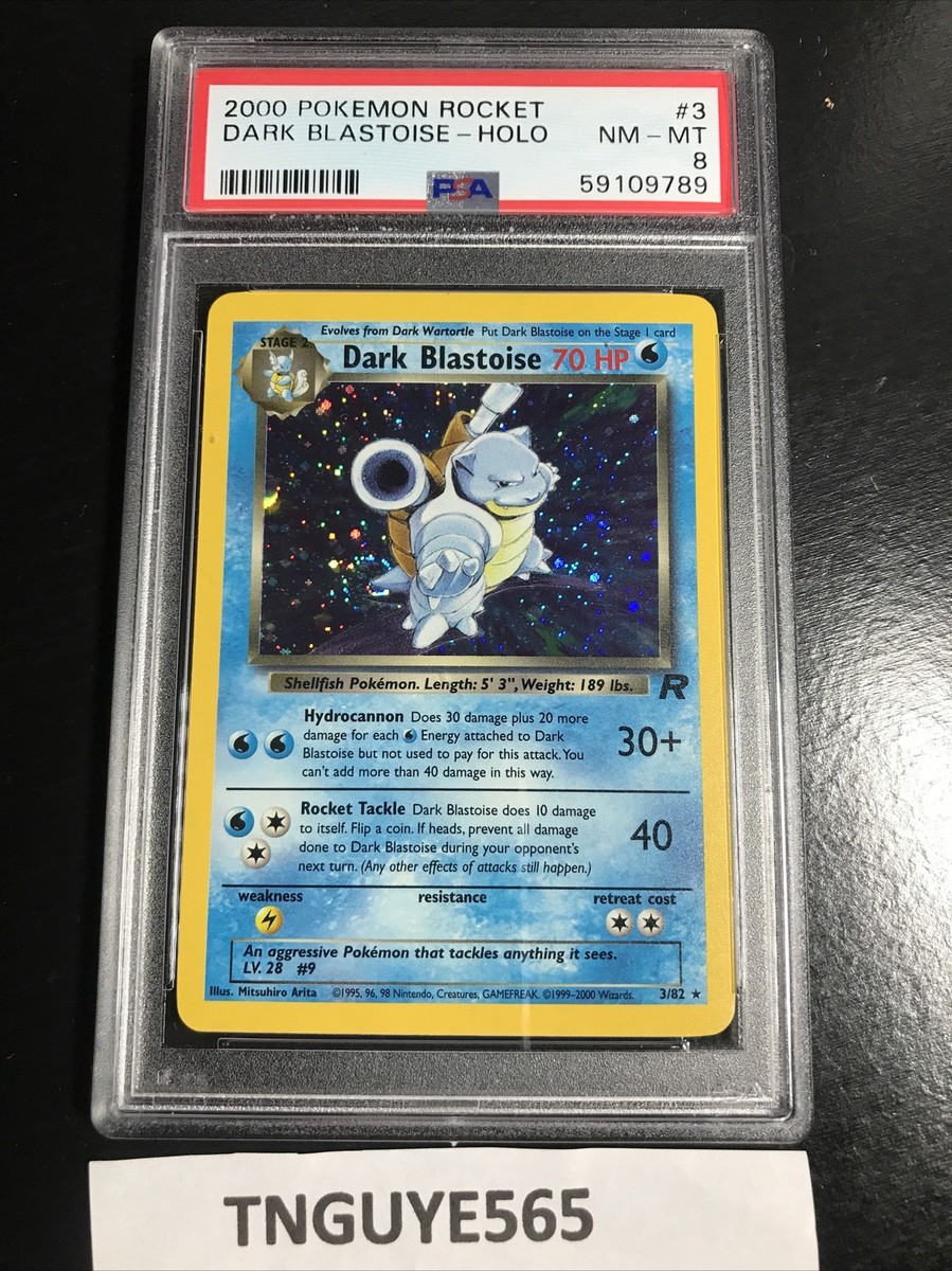【ARS10+】わるいカメックス/Dark Blastoise holo 旧裏 Dark Blastoise Holo #3/82 PSA 8 NM/MT - Team Rocket Pokemon 2000