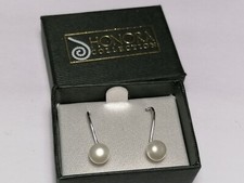 925 Sterling Silver HONORA Cultured Freshwater Pearl Earrings New Boxed 123