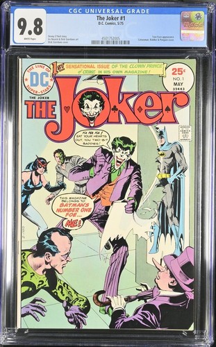 The Joker #1 CGC 9.8 WHITE PAGES 1st Joker Solo Series Batman DC Comics 1975