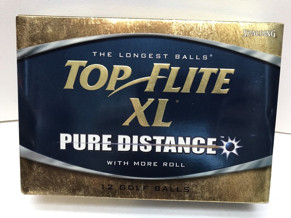 Top Flite XL Pure Distance More Roll 12 Golf Balls in Box PC Marketing