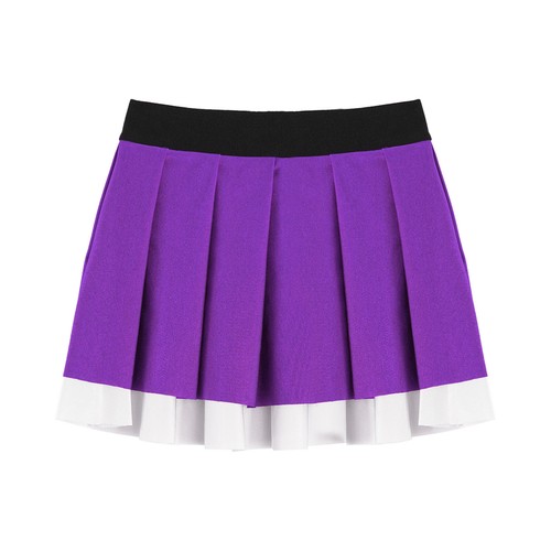 Girls Dance Pleated School Skirt A-line Elastic Waistband Skirts Team Uniform - Picture 35 of 71