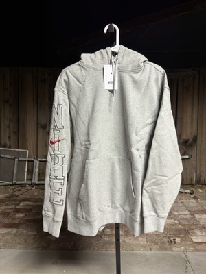 Supreme Nike Hooded Sweatshirt Heather Grey Size M | eBay
