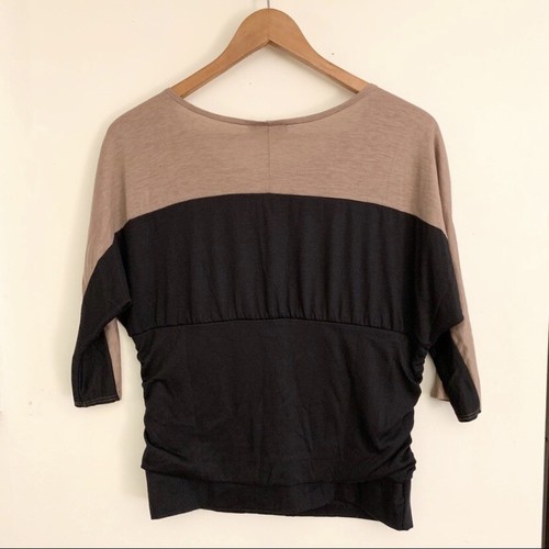 Colorblock Dolman Top • Camisa vintage urvana dolman slv negra bronceada Jrs XL NUEVA CON ETIQUETAS OBO - Imagen 8 de 10