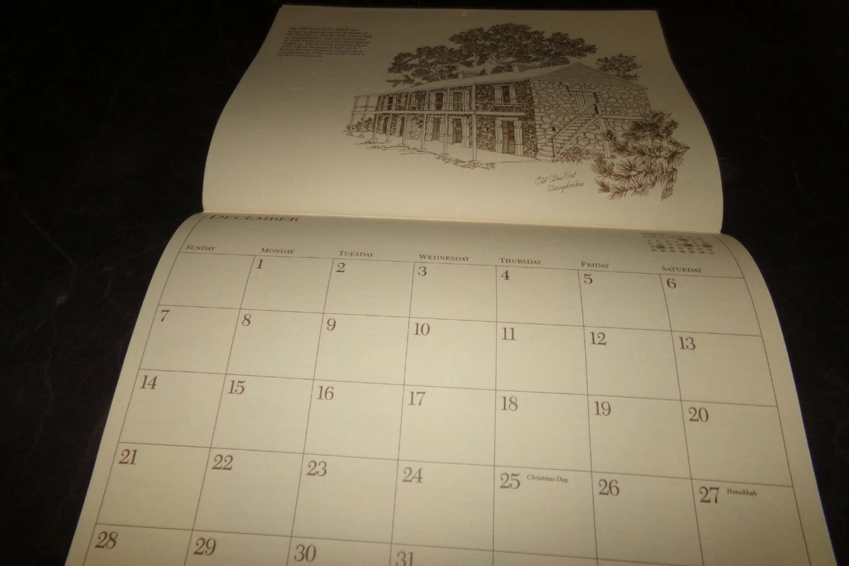 Vintage Texas Sesquicentennial Calendar Battle of San Jacinto Groesbeck 1986  | eBay