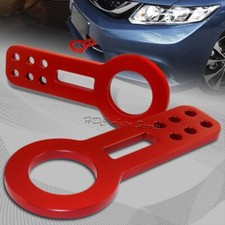 Jdm Red Front Anodized Billet Aluminum Racing Towing Hook Tow Kit Universal 1