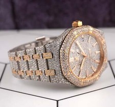 Audemars Piguet Royal Oak 37mm Rose Gold/ Steel Watch Iced 22ct Diamonds 15450SR 5