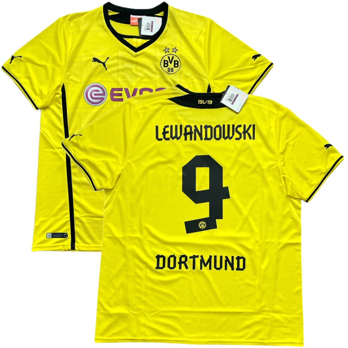 2013/14 Dortmund Home Jersey #9 Lewandowski 2XL Puma Soccer