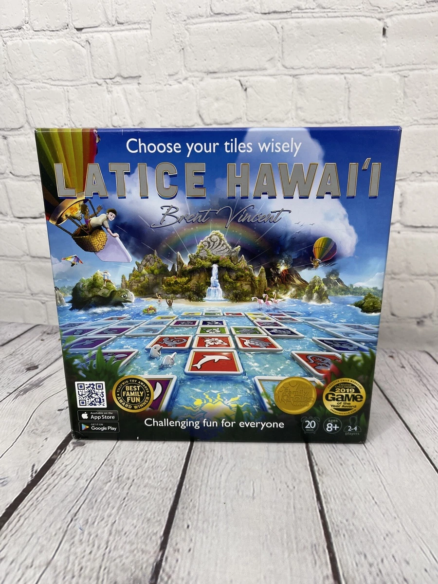 Latice Hawaii Award Winning Board Game 2019 Brent Vincent Ages 8+ MINT  CONDITION