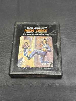 Vintage Atari MAZE CRAZE Video Game Cartridge Atari 2600 1978 cx2635