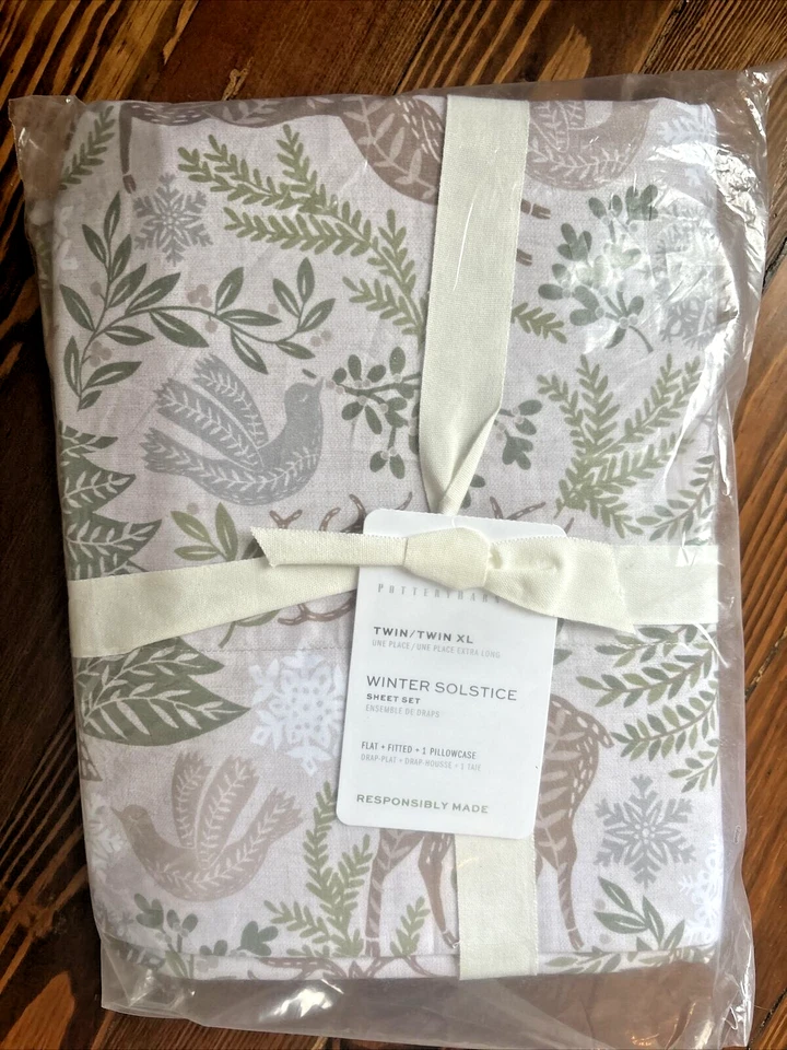 JUEGO DE SÁBANAS de granero de cerámica doble vacaciones invierno cumpleaños pueblo ciervo Disney - Foto 2 de 4