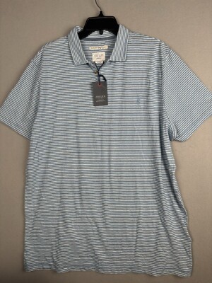 Joules Polo Shirt Men s XL Blue Stripe Summer Loving Linen 4124
