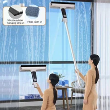 Squeegee Window Cleaner Car Home 2in1 Window Cleaning Tool Extension Pole 49’’