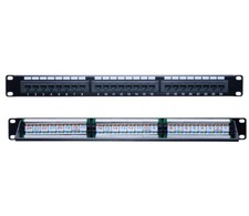 CAT5e UTP 24 Port Patch Panel 110 Type RJ45 LAN Ethernet Network Rack Wall Mount