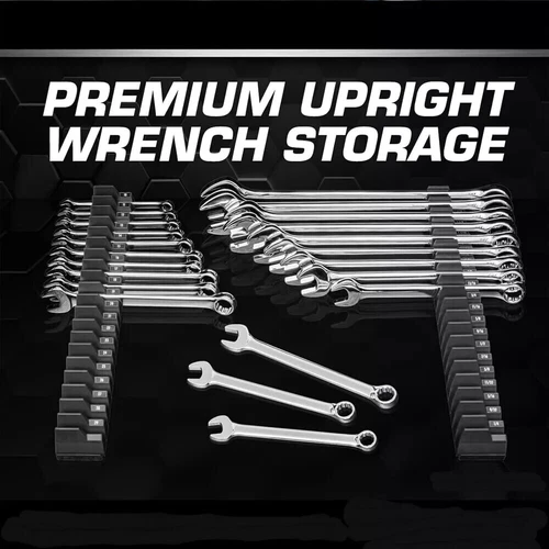 60x Magnetic Spanner Organiser Holder Wrench Rack Stand Mechanic Toolbox Drawer - Picture 9 of 12