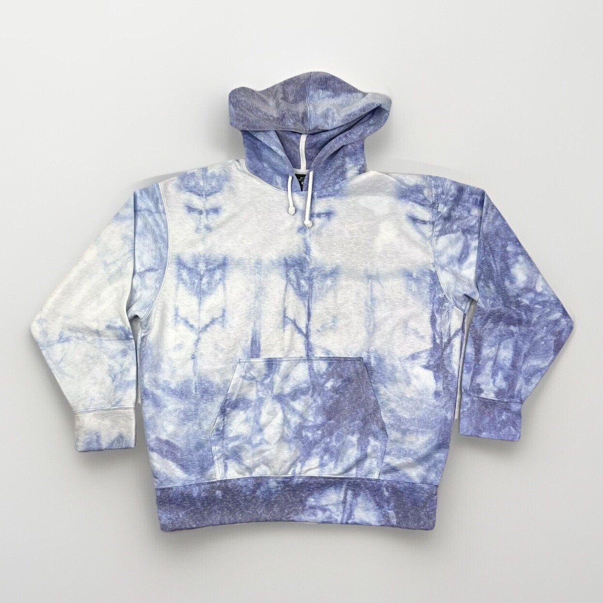 Nike Hoodie Womens S Blue Tie Dye Icon Clash Dri Fit Training Pullover DA0923