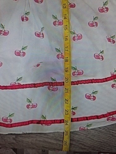 Vintage Barbie Dress Officially Licensed Girls Cherry Pattern Y2K Size 6-7 - Picture 16 of 23