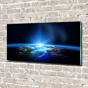 Glas-Bild Wandbilder Druck auf Glas 140x70 Weltall & Science-Fiction Planet Erde