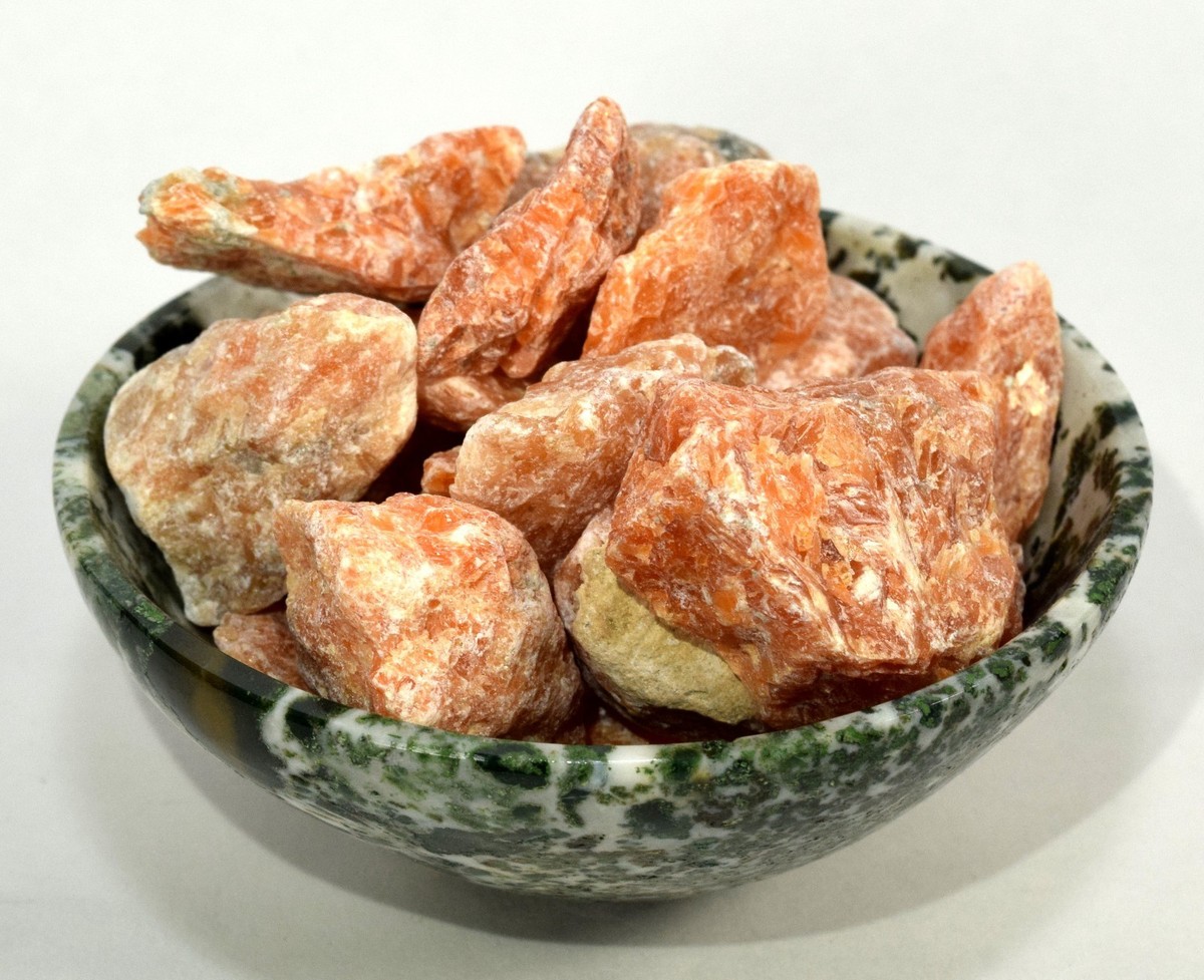 LOT 8oz Natural Orange Calcite Rough Raw Mineral Stone Crystal