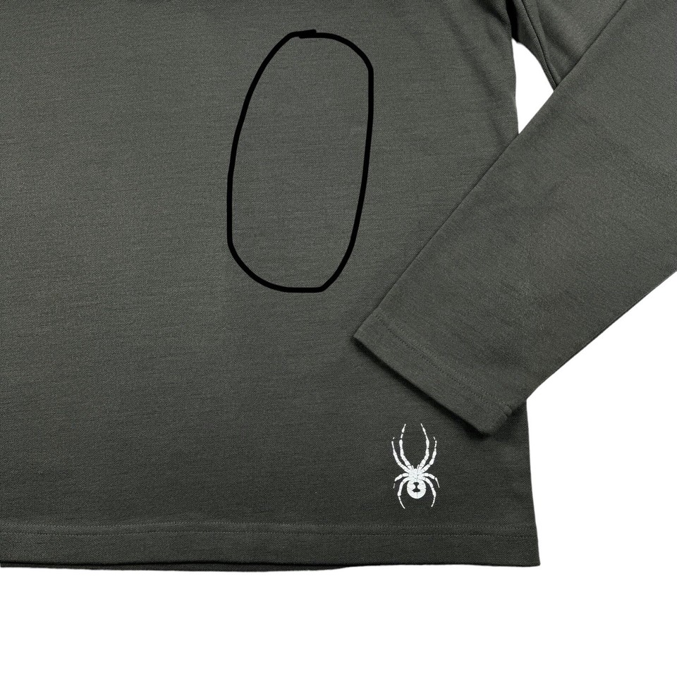 Spyder Half Zip Cotton Sweater Men's Large Olive Green Blue eBay