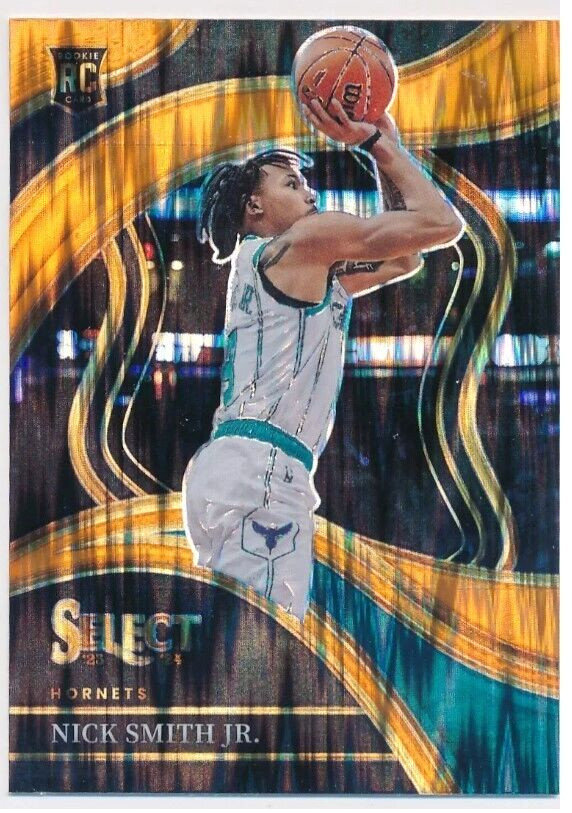 2023-24 Panini Select Nick Smith Jr #293 Rookie Orange Flash Prizm Courtside
