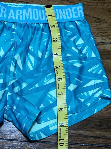 Under Armour Youth Girls' Shorts Size 4 Green Print - Picture 8 of 8