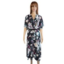 NWT New Halston Floral Belted Maxi Dress Size S