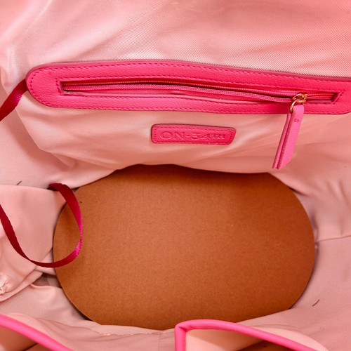 On 34th Isabellaa Straw Medium Tote Bag Drawstring Gold Hardware Tablet Pocket - Picture 9 of 19
