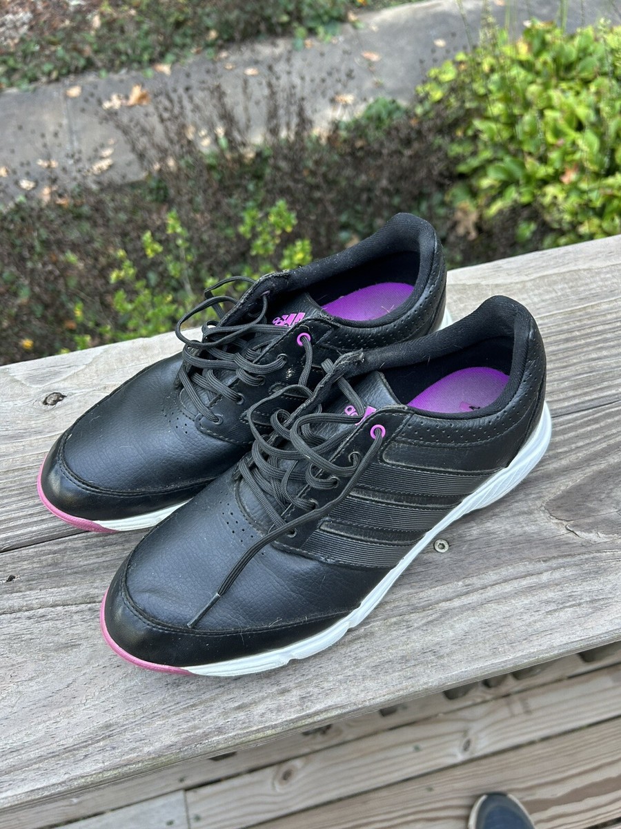 Adidas Traxion Black/Purple Athletic Golf Shoes EMG 004002 Size Men’s