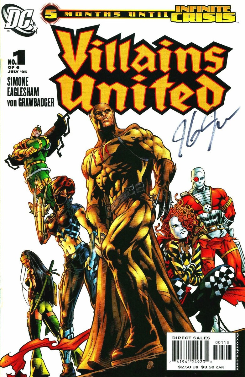 VILLAINS UNITED #1 VARIANT EDITION SECRET SIX SIGNED BY