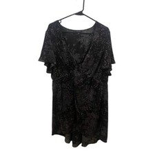 Torrid Georgette Twist Front Flutter Sleeve Blouse Size 2X