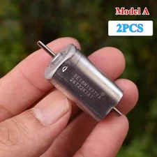 2PC DC 6V-12V 6-Pole Rotor Mini 18MM*18MM Square Large Torque Dual Shaft Motor