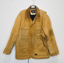 Vintage Walls Blizzard Pruf Chore Jacket Work Coat Distressed Cotton Insulated