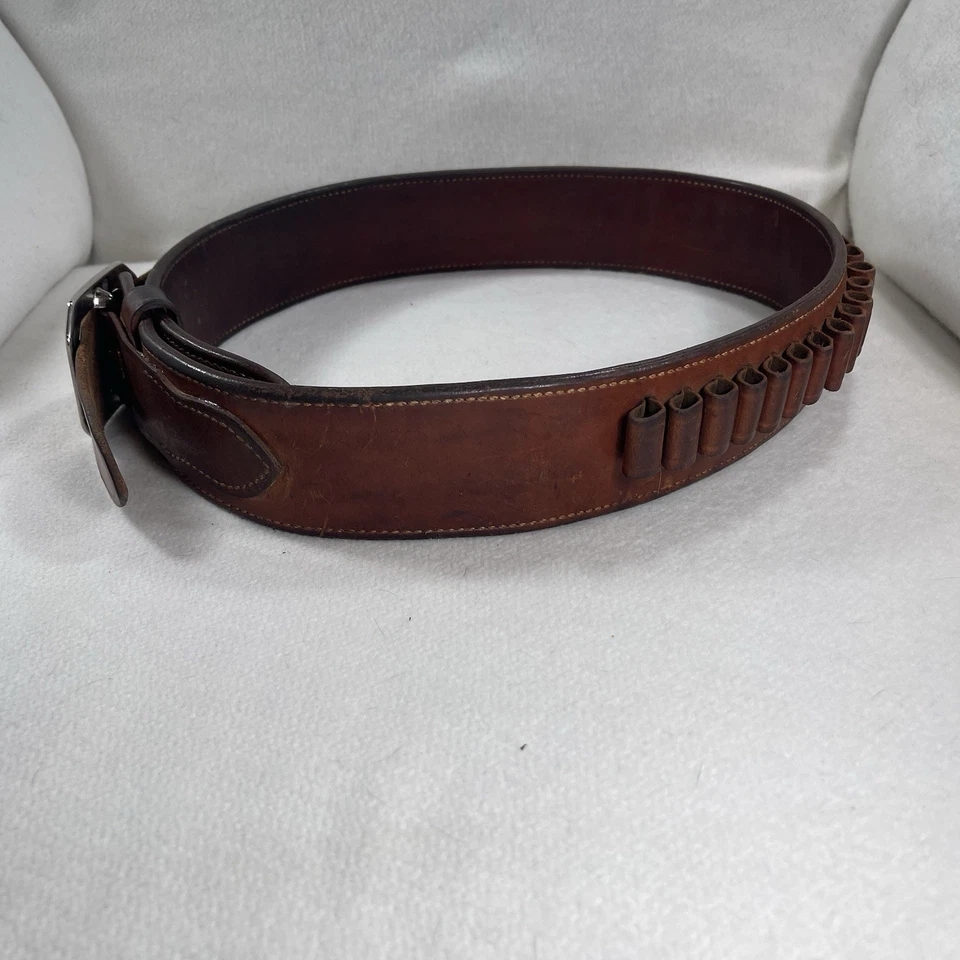 Винтажный Blanche # B7-32 кожаный картридж ремень .44/.45 cal - Изображение 2 из 4