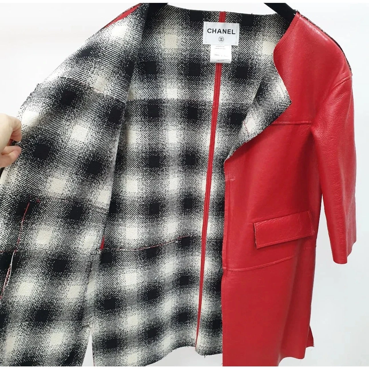 Trench cappotto pelle rosso Chanel 2013 tg.38