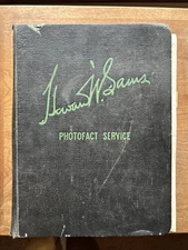 Howard W Sams Radio Photofact Service Book Tube TV Amp Radio Phonograph Hi Fi GE