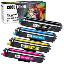 4 Pack TN229XL Toner HIgh Yield For Brother MFC-L3780cdw HL-L3280cdw L3220cdw