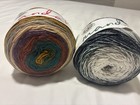 Lion Brand Mandala Ombre 525 Warlock Multicolor DK Acrylic Yarn Cake Lot of 2 — photo 8