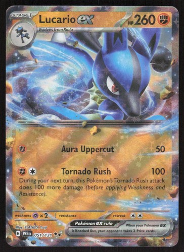 Lucario ex 051/131 Holo Double Rare SV: Prismatic Evolutions Pokemon Near Mint - Bild 1 von 2