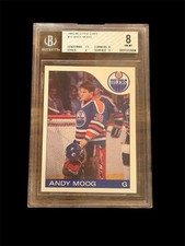 1985-86 O-Pee-Chee - Andy Moog #12 Beckett Grade 8 NM-MT