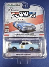 GREENLIGHT COLLECTIBLES HOT PURSUIT 1974 FORD TORINO SAN FRANCISCO  (1019326-30)