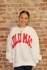 Lulu Mac White/Red Puff Sweatshirt