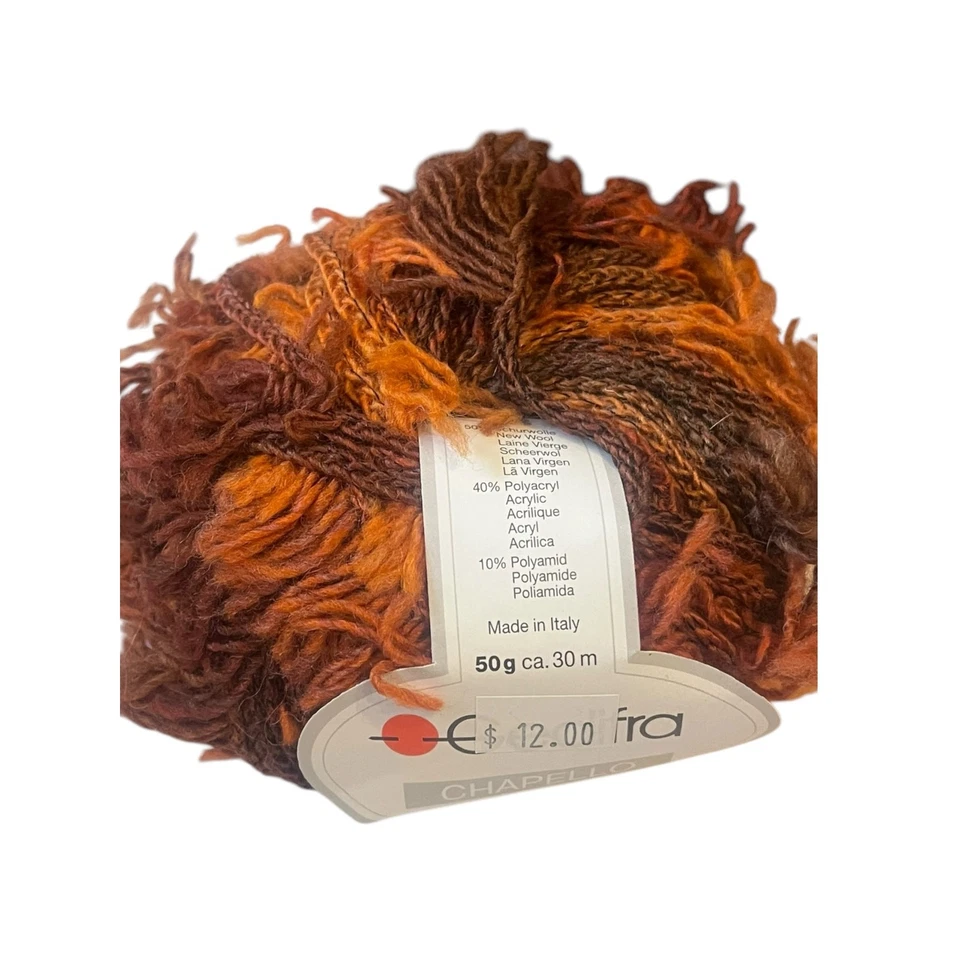 Gedifra CHAPELLO Italian Bulky Wool Yarn | 4221 Brown Orange Rust - Image 4 of 4