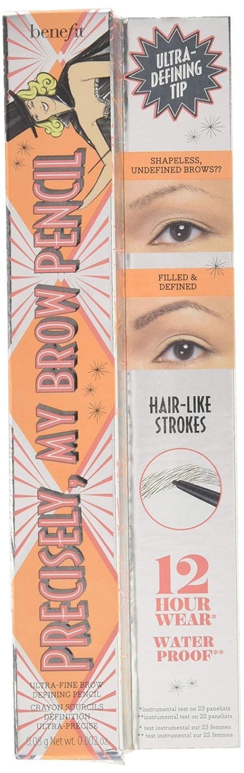 Smudge-Proof Ultra-Fine Brow Pencil - 5 Deep, Perfect for Natural-Finish Brows