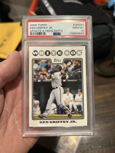 KEN GRIFFEY JR. WHITE SOX - 2008 TOPPS UPDATE & HIGHLIGHTS - #UH324 - PSA 10 RC