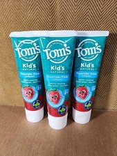 Tom's of Maine Natural Kid's Fluoride Free Toothpaste, 5.1 Ounce Pack 3