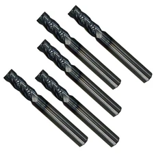 FOR HRC45 1/4" 4 FLUTE LONG CARBIDE END MILL NEW - 5 PCS