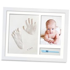 Personalized Baby Handprint and Footprint Kit - Baby Hand and Foot Alpine White