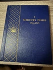 Whitman Bookshelf Coin Album #9413 Mercury Dimes 1916-1945 With 23 Silver Dimes