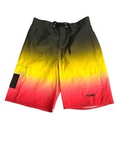 FUBU Swim Board Shorts Mens 34 Sunset Beachwear Surf Cargo Pocket Y2K NWOT New
